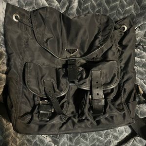 Prada medium backpack nylon heavily used